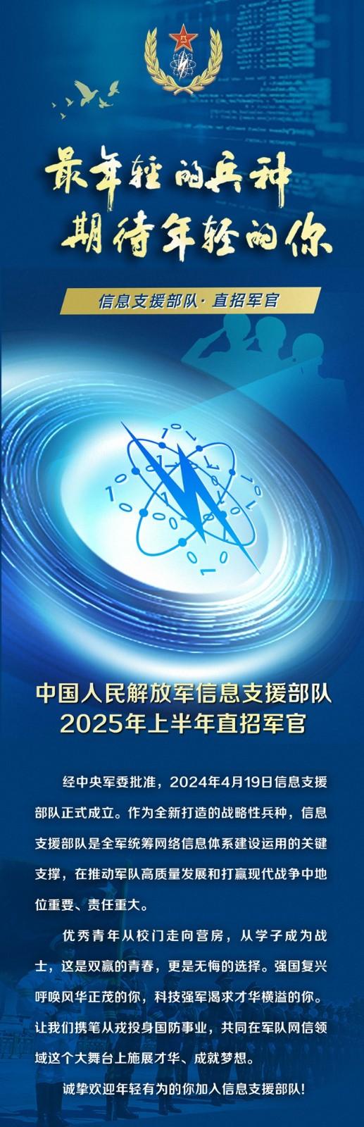 2025年信息支援部队直接选拔招录军官宣传简章——中国人民解放军专业技术人才网